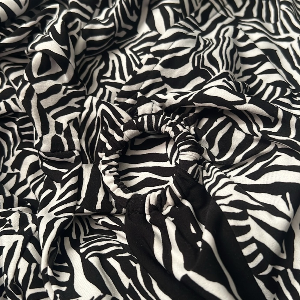 MICHAEL MICHAEL KORS Women's Zebra-Print Asymmetrical Midi Dress - Picture 4 of 6